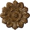 Ekena Millwork Emery Leaf Ceiling Medallion, Hand-Painted Smokey Topaz Crackle, 7 5/8"OD x 1"P CM07EMSTC - alternate 1